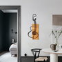 Wallity Gitar Escultura de pared Negro y Nogal